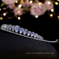 Exquisite CZ Zirkon Shinning Frauen Haarschmuck Royal Wedding Tiaras Crown